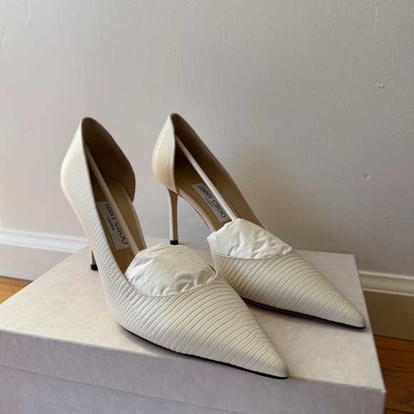 Jimmy Choo Heels Lilith 85 Milk Size EU 39 5 US 9 - Picture 8 of 10